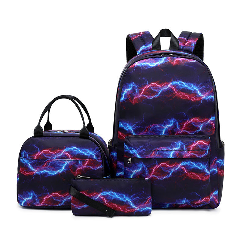 Abstract Electric Lightning  Backpack 3pcs - mihoodie