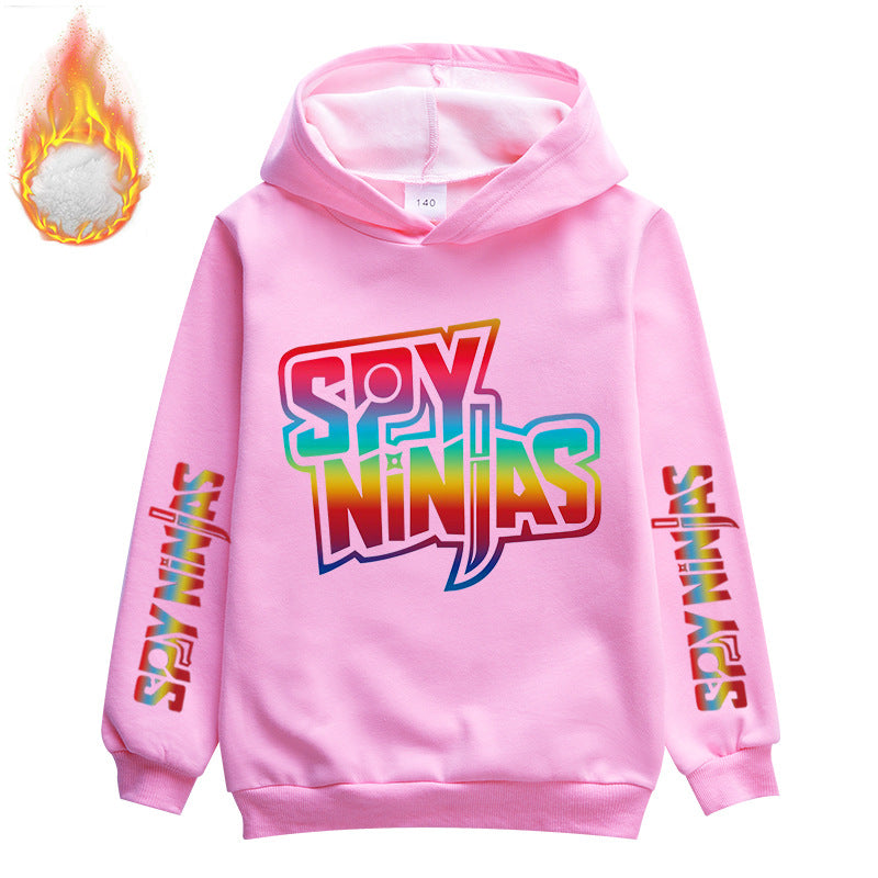 Kids  Neon Color  SPY NINJAS Fleece Pullover Hoodie - mihoodie