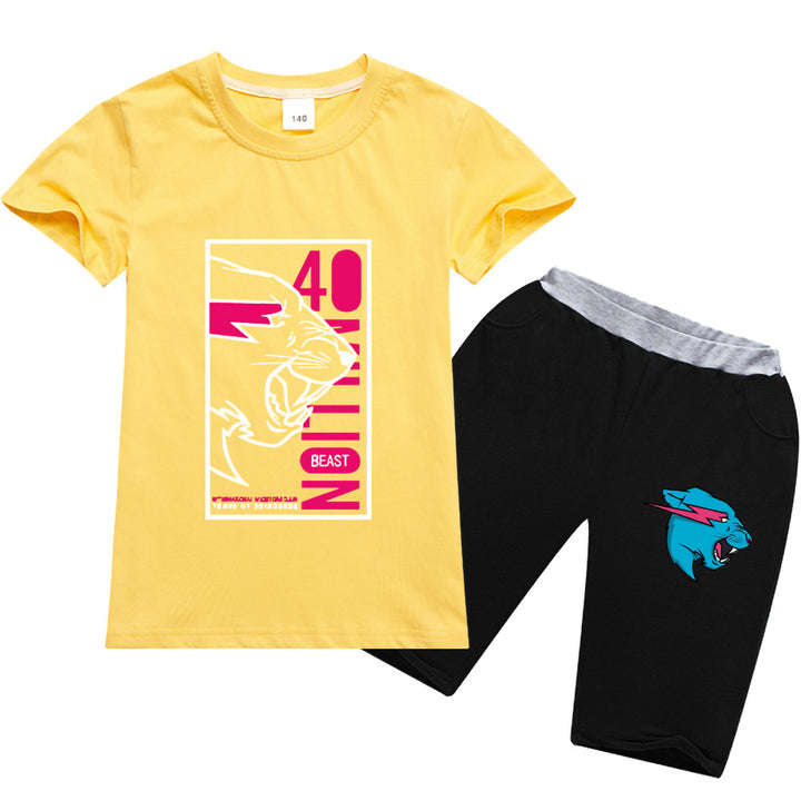 Kids Mr Beast 40 Million T-shirt and Shorts  2pcs - mihoodie