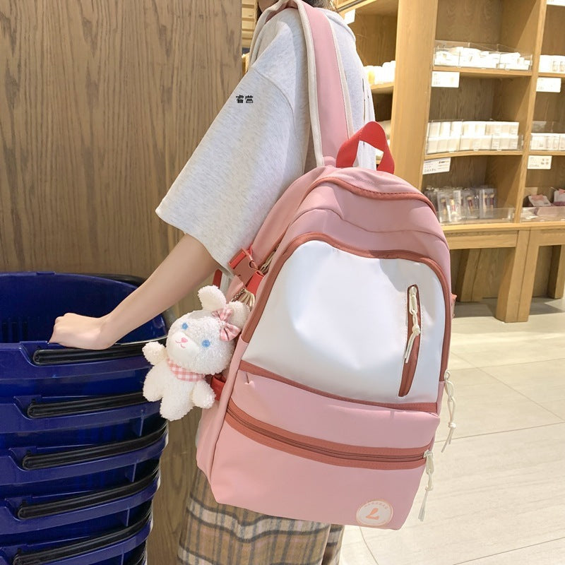 Lady Cute Laptop College Backpack Cool Women Travel Nylon Student Backpack Female Kawaii Trendy Book Bag Fashion Girl School Bag - mihoodie