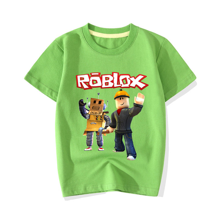 kids Roblox Robot Casual Cotton T-shirt - mihoodie