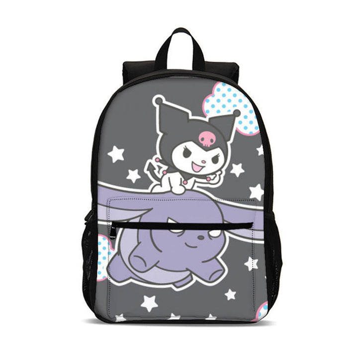 Kuromi Schoolbag Large Book Bag Backpack - mihoodie