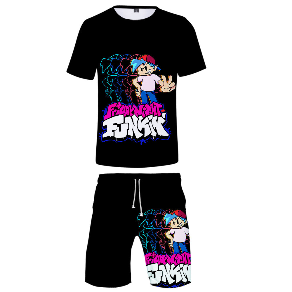Friday Night Funkin T-Shirt and Shorts Two Piece Set - mihoodie