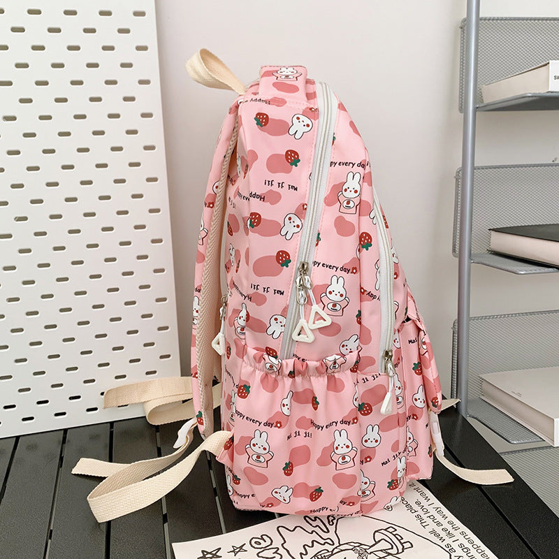 Rabbit Print Nylon Backpack - mihoodie