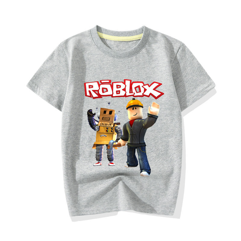 kids Roblox Robot Casual Cotton T-shirt - mihoodie