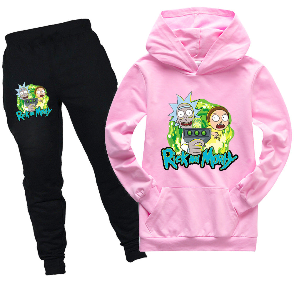 Kids Rick and Morty Hooded Shirt and Pants - mihoodie