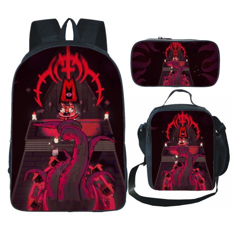 Cult of The Lamb Backpack with Lunch Bag and Pencile Case - mihoodie