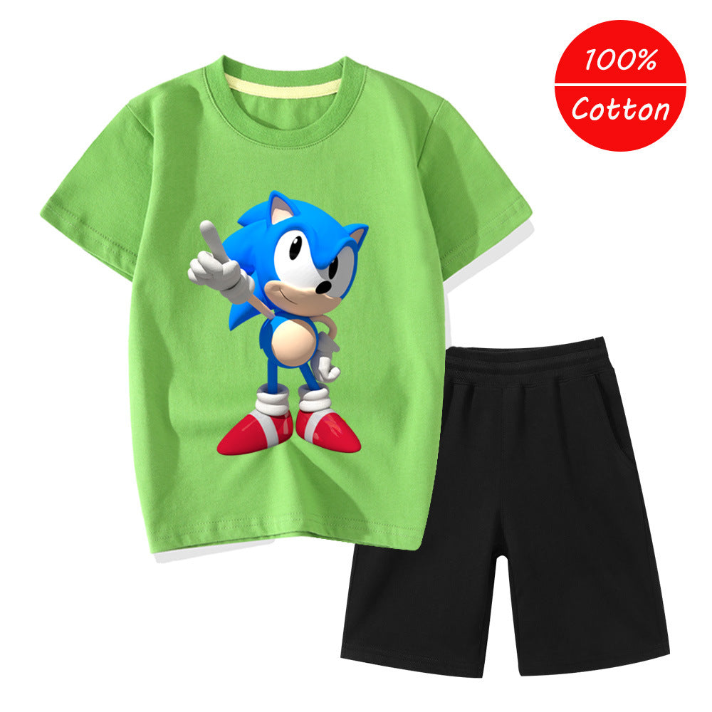 Kids Classic Sonic The Hedgehog Dab T-shirt and Shorts - mihoodie