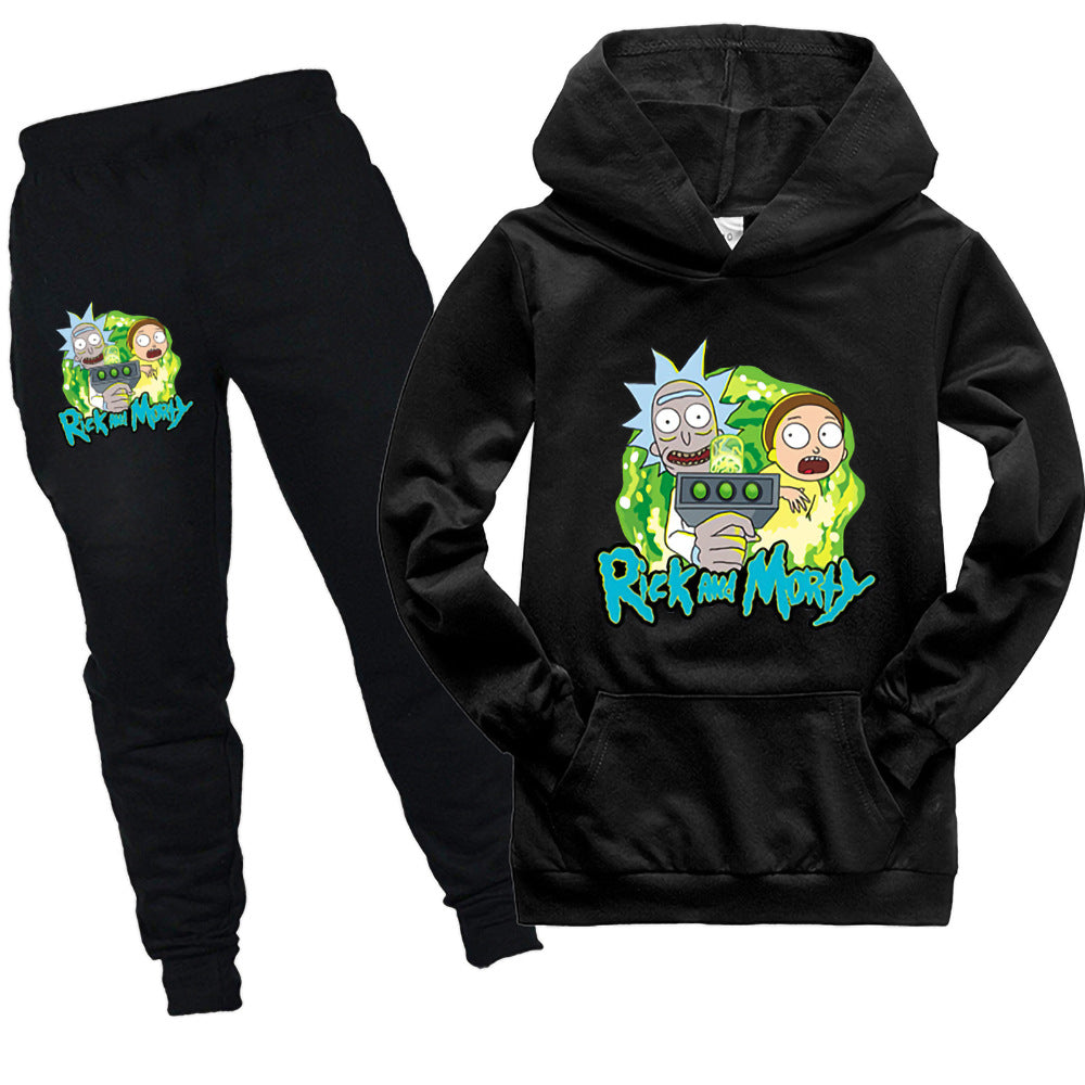 Kids Rick and Morty Hooded Shirt and Pants - mihoodie