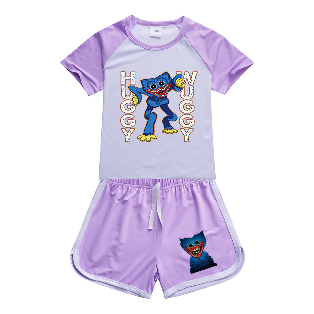 Kids Poppy Playtime Sportswear Outfits T-Shirt Shorts Sets - mihoodie