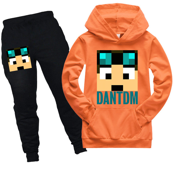 Kids Minecraft DanTDM  Casual Hoodie Tracksuit Sportwear - mihoodie
