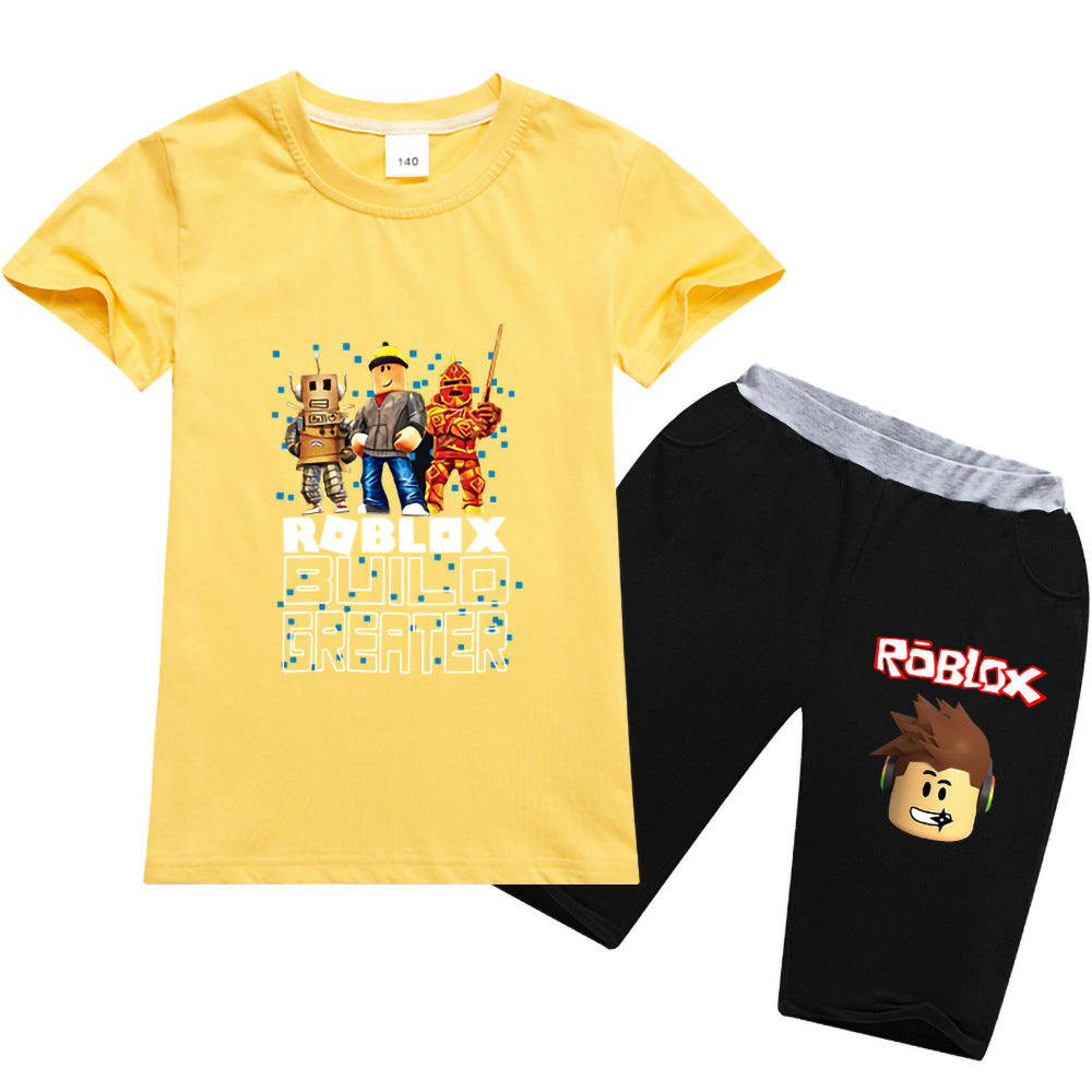 Kids Roblox Build Greater T-shirt and Shorts - mihoodie