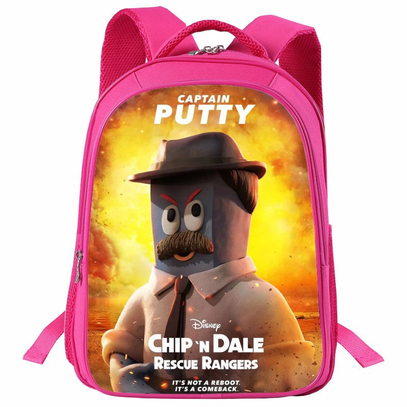 Chip 'n' Dale Rescue Rangers  Pink Backpack Girls Book Bag - mihoodie