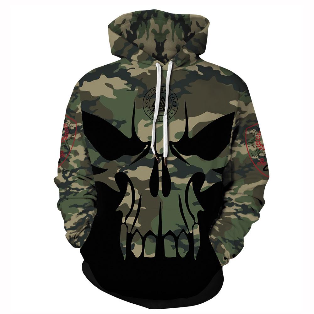 Camouflage Skull Hoodie Unisex Sweatshirt - mihoodie