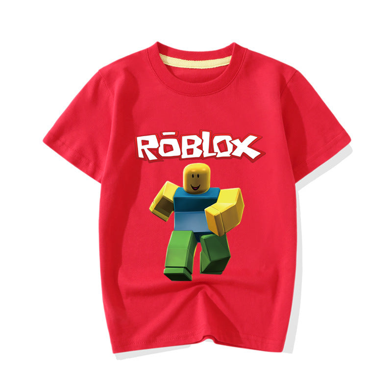 Kids Roblox Noob Casual Cotton T-shirt - mihoodie