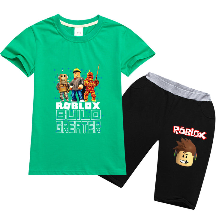 Kids Roblox Build Greater T-shirt and Shorts - mihoodie