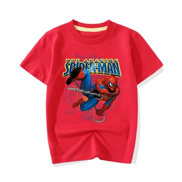 Kids Spider Man Cotton Casual  T-shirt - mihoodie