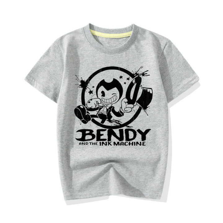 Kids Bendy and The Ink Machine Casual Cotton T-shirt - mihoodie
