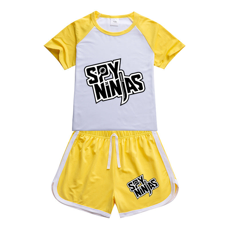 Kids SPY NINJAS Sportswear Outfits T-Shirt Shorts Sets - mihoodie