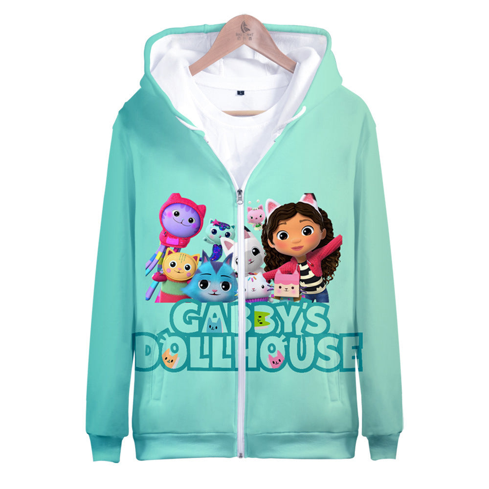 kids Gabby's Dollhouse zipper hoodie - mihoodie
