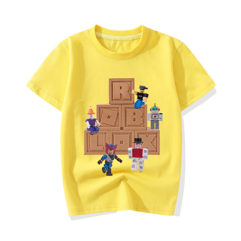 Kids Roblox Box Casual Cotton T-shirt - mihoodie