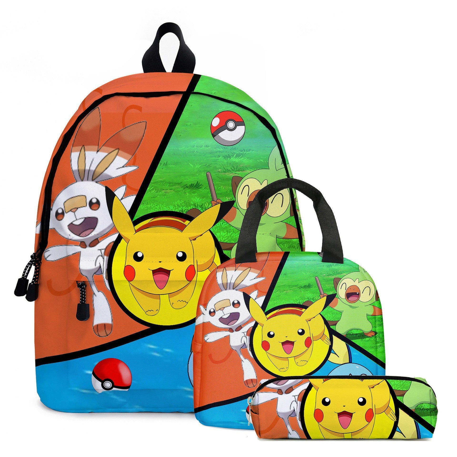Pokemon Pikachu Backpack 3pcs - mihoodie