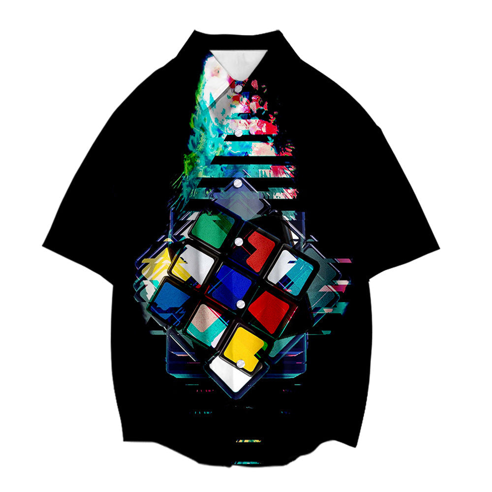 New Cartoon Rubik's Cube Shirt - mihoodie