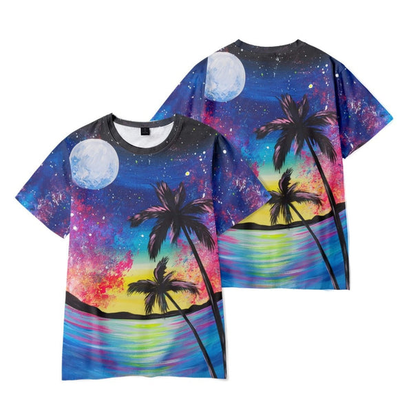 Watch The Colorful Starry Sky At The Seaside　T-shirt - mihoodie