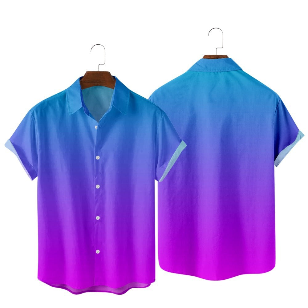 Fashion Gradient Color Shirt - mihoodie