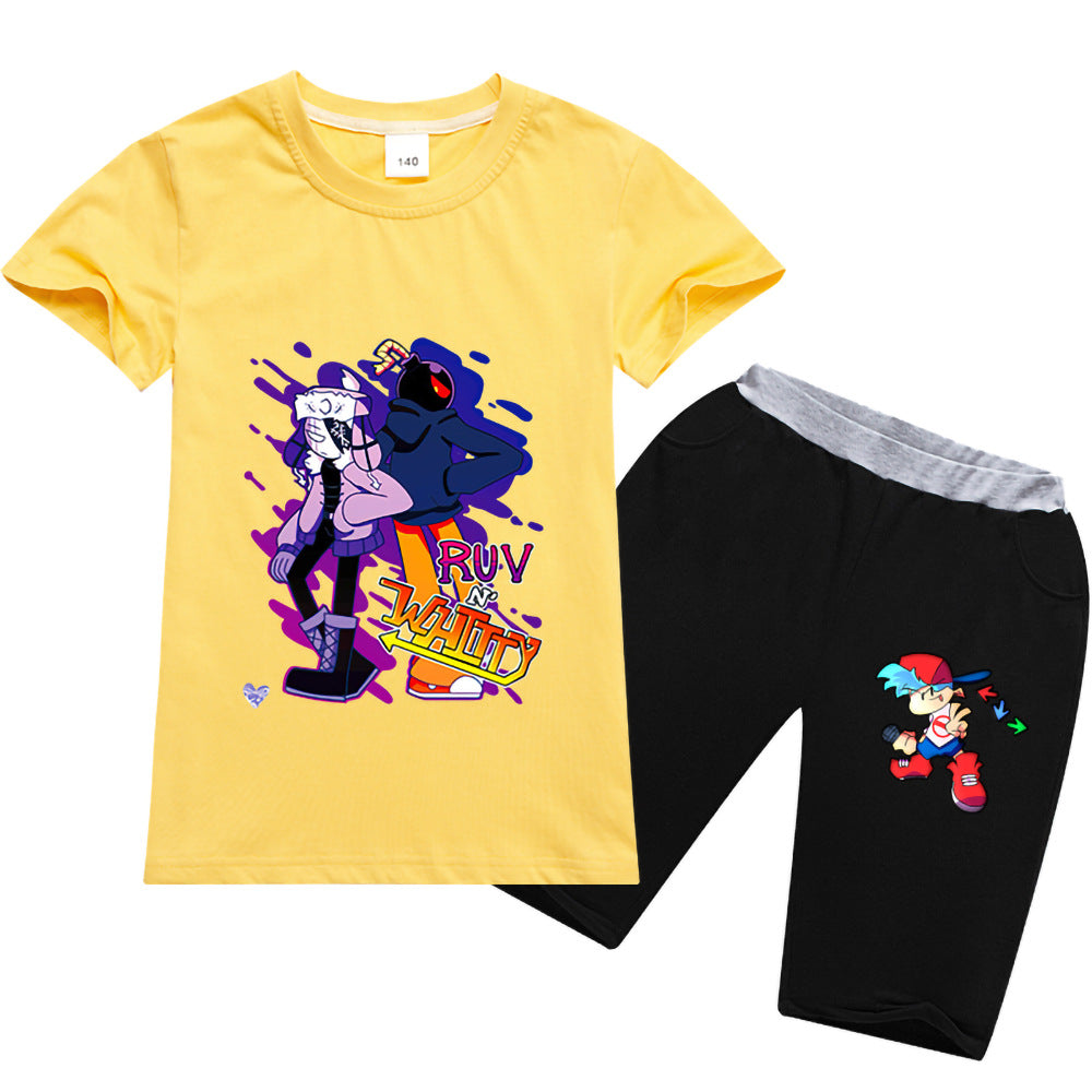 FRIDAY NIGHT FUNKIN  Ruv  and Whitty T-shirt and Shorts 2pcs - mihoodie