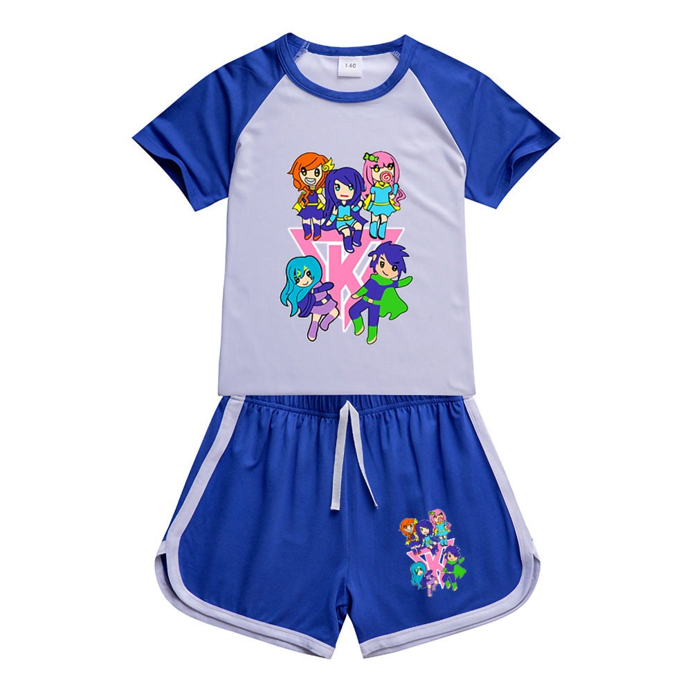 Kids Its Funneh Sportswear Outfits T-Shirt Shorts Sets - mihoodie