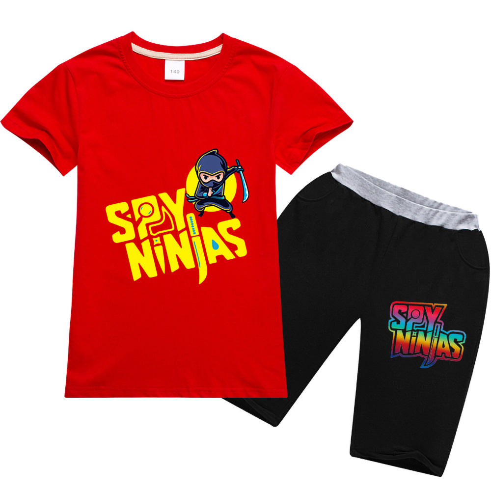 SPY NINJAS　T-shirt and  Shorts　Kids Short Set - mihoodie