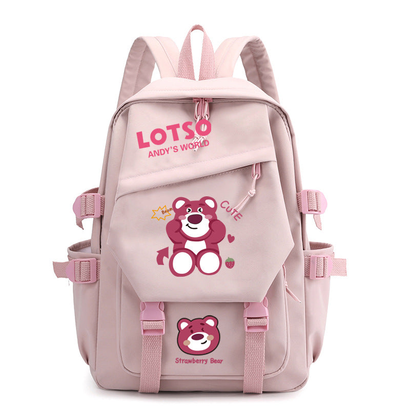 Girls Strawberry Bear Backpack