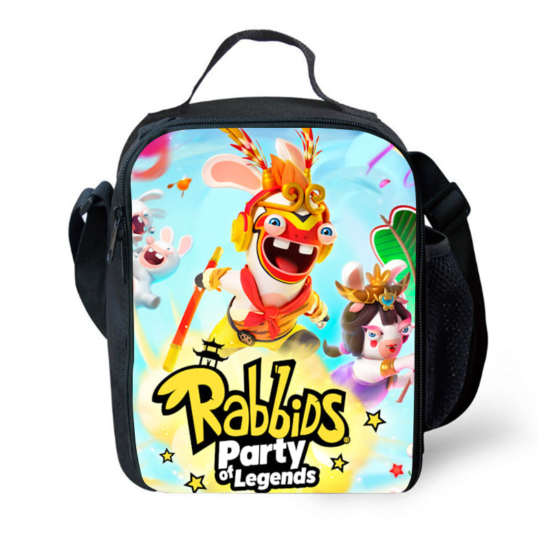 Rabbids Party  Backpack Lunch Bag Pencil Case - nfgoods