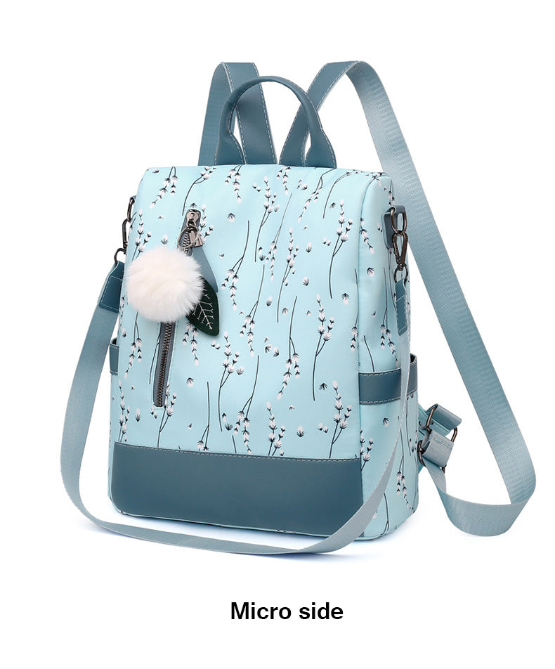 Jsvery Mother Day Gifts 2022 Fashion Flower Print Women Backpack Female Anti-theft Backpacks Casual Ladies School Bag High Quality Large Capacity Backpack - mihoodie