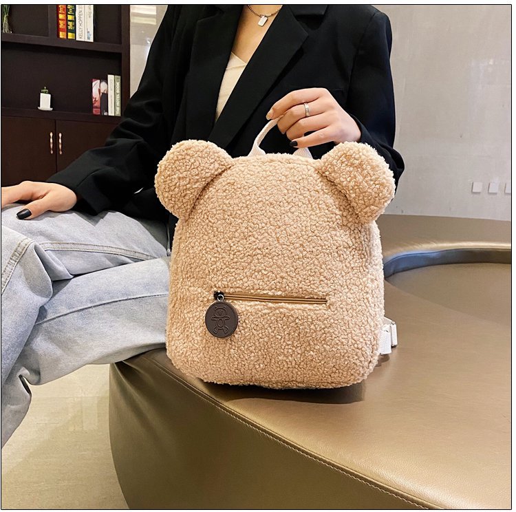 Jsvery 2022 New Arrival Bear Backpacks Portable Children Travel Shopping Rucksacks Women's Cute Bear Shaped Shoulder Backpack - mihoodie