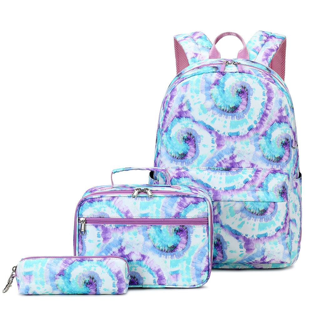 Unique Printing School Bookbag for Girls Kids Large Capacity Set with Lunch Box - mihoodie