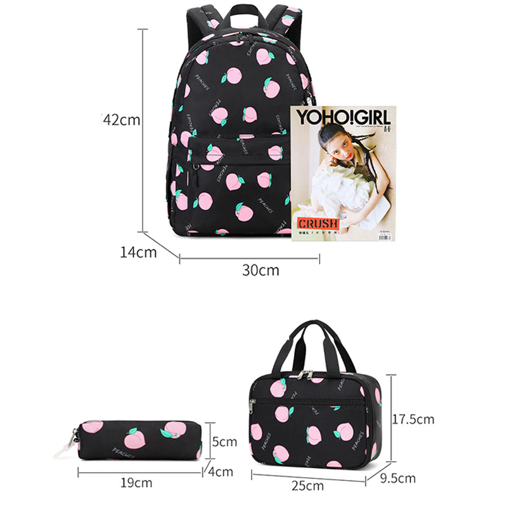 2022 Girls' Fashion Printing Backpack Bookbag for School Cute Nylon Schoolbag - mihoodie