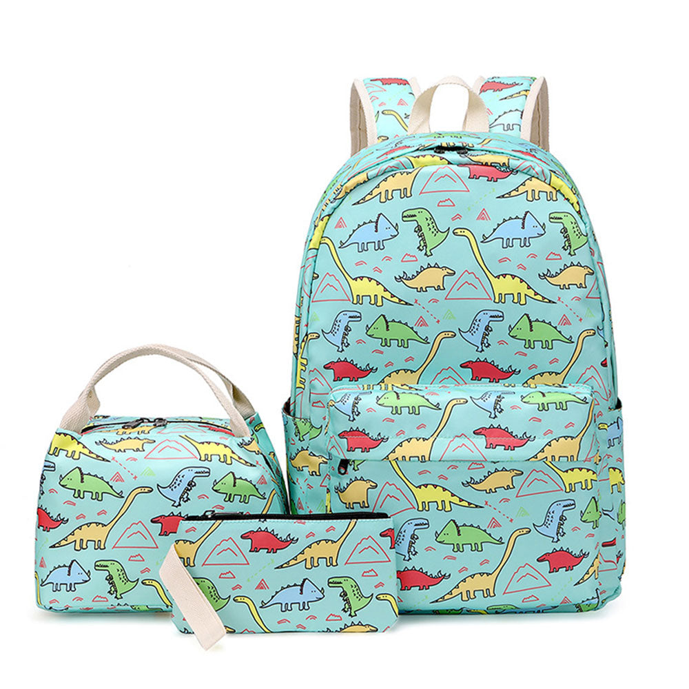 Dinosaur & Unicorn Printing Backpack Sets for Teens Back to School Bookbag for Middle School/Primary School Kids - mihoodie