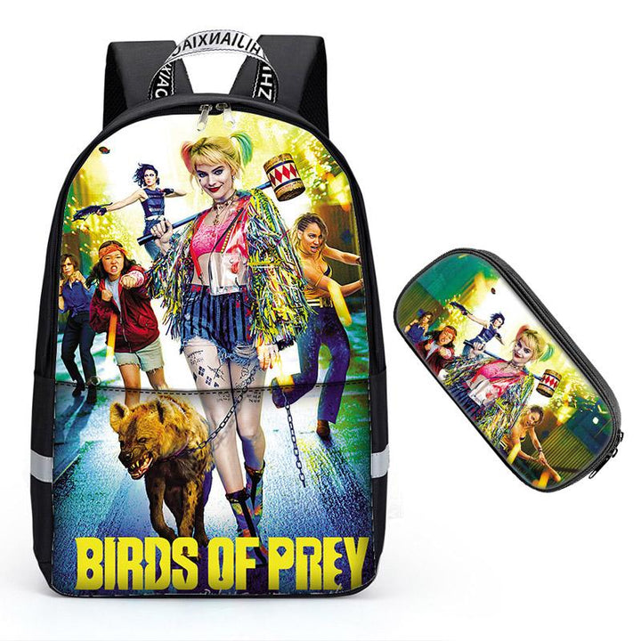Backpack For Teens, Large Capacity 3D Birds of prey Printed Kids School Backpack Cool Bookbag - mihoodie