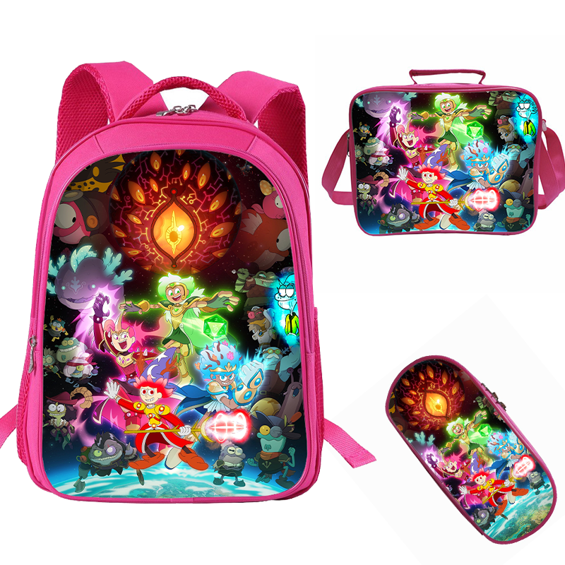 Amphibia  School Backpack Lunch Bag Pencil Case - nfgoods