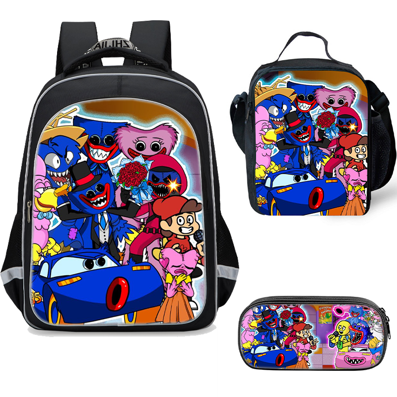 Poppy Playtime School Backpack  Set - nfgoods