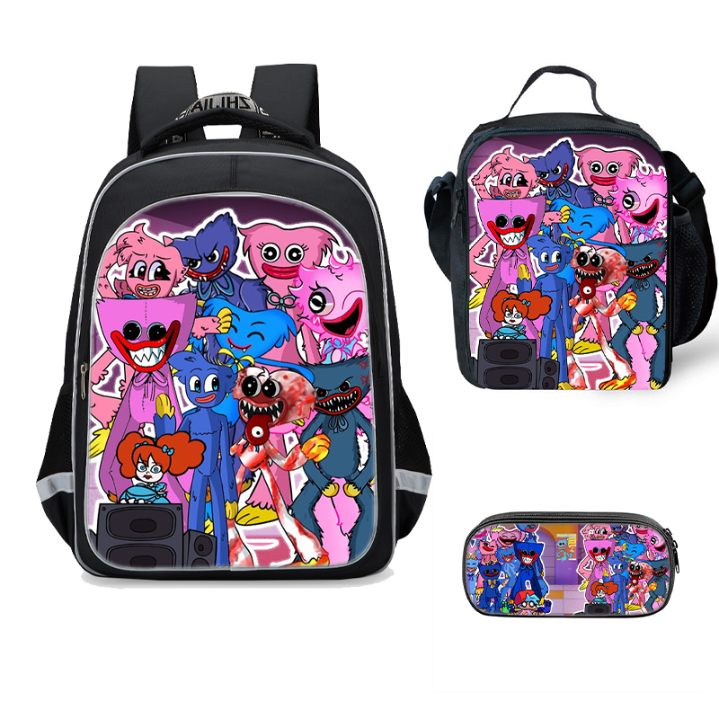 Poppy Playtime School Backpack  Set - nfgoods