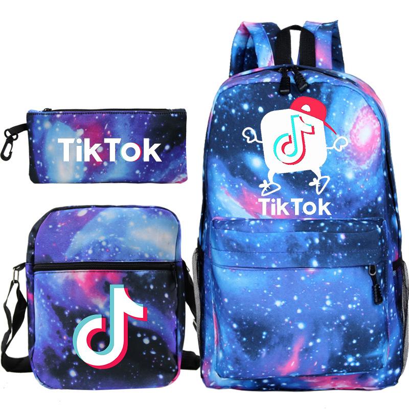 Tik Tok Teens Backpack for School Boys Girls School Bookbag Set Travel Daypack  - mihoodie