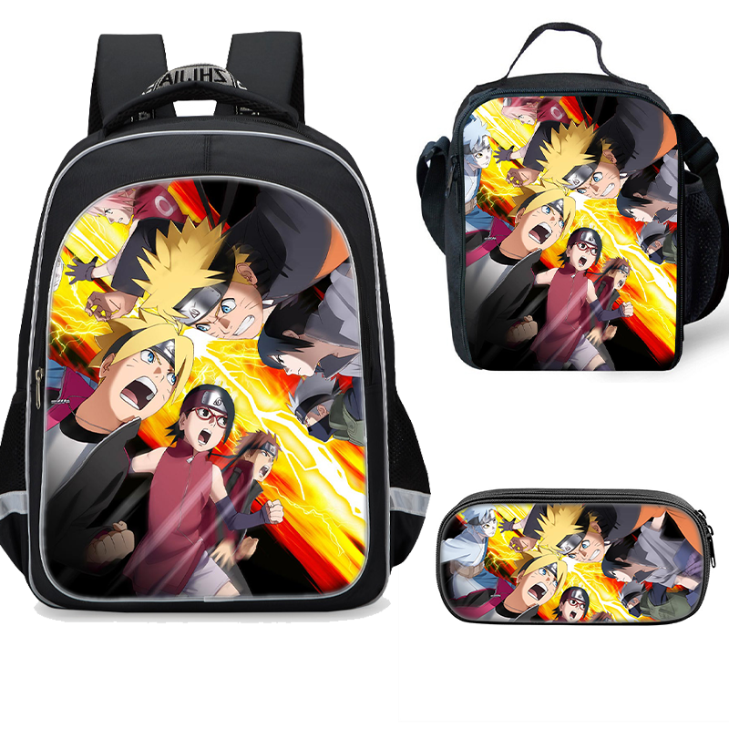 Kids Boruto School Bag  Lunch Bag Pencil Case - nfgoods