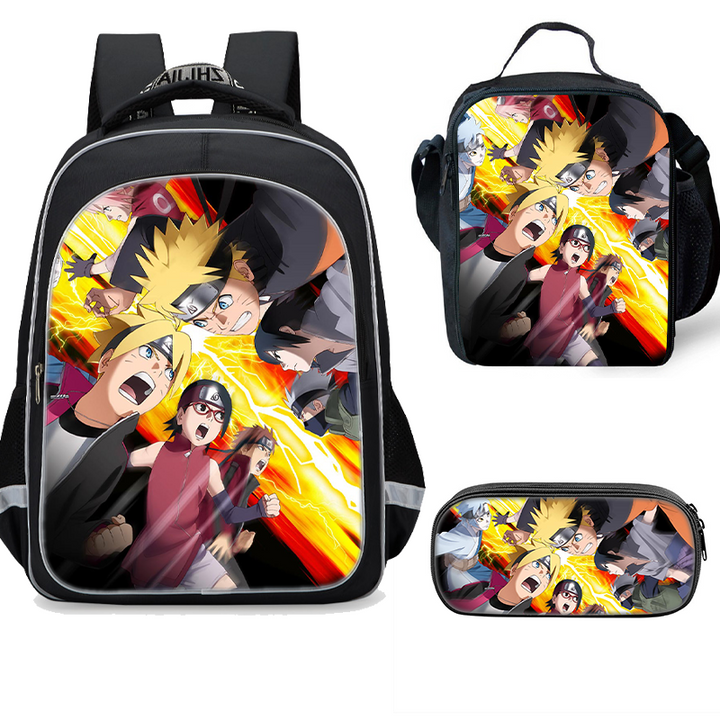 Kids Boruto School Bag  Lunch Bag Pencil Case - nfgoods