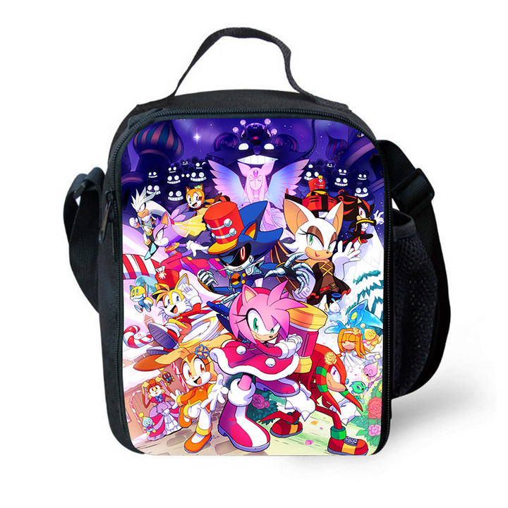 Boys Sonic Amy Rose School Bag Lunch Bag Pencil Case - nfgoods
