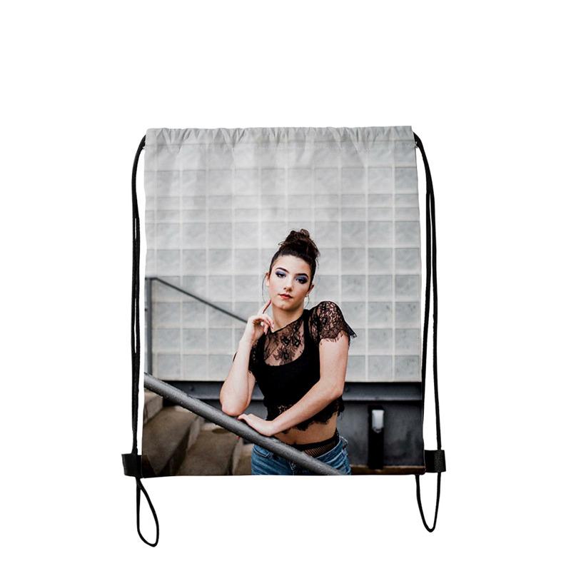 Charli D'Amelio Drawstring Backpack 3D Print Drawstring Backpack Travel Gym Bags Rucksack Shoulder Bags - mihoodie
