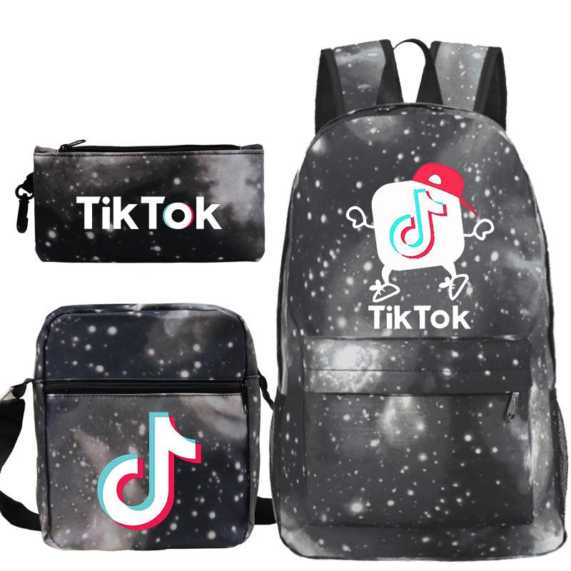 Tik Tok Teens Backpack for School Boys Girls School Bookbag Set Travel Daypack  - mihoodie