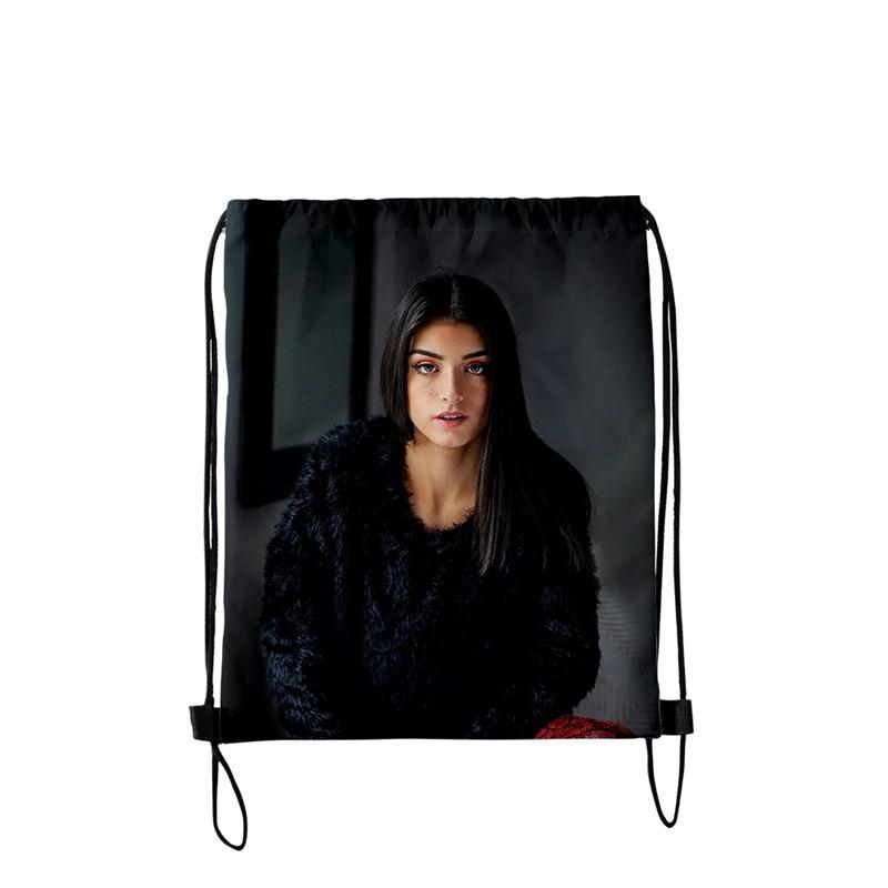 Charli D'Amelio Drawstring Backpack 3D Print Drawstring Backpack Travel Gym Bags Rucksack Shoulder Bags - mihoodie
